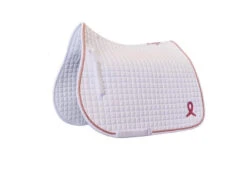 Sale Saddlecloth Grainge Dressage Or All Purpose White & Pink Ribbon Was$54-95