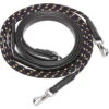 Reins Draw Running Leather & Rope Oregon Black -Sabandar Store Draw Reins Oregon Running Leather Rope Black