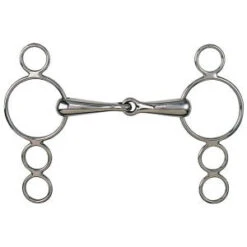 Dutch Gag Snaffle Four Rings Stainless Steel