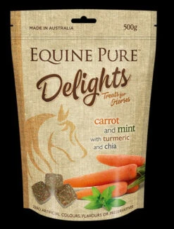 Horse Treat Equine Pure Delights Carrot Mint Turmeric Chia