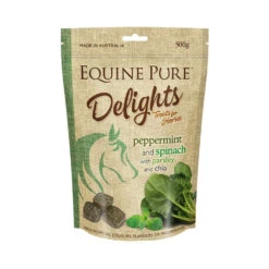 Horse Treat Equine Pure Delights Peppermint Spinach Parsley 500gm