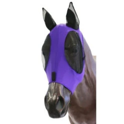 Fly Mask Lycra Pull On Kool Master Purple & Black