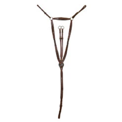 Breastplate Premier Blk Buckles Leather Jeremy & Lord Russet