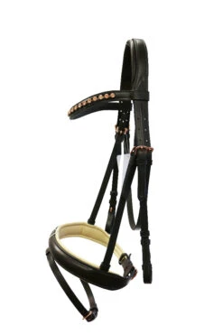 Bridle Hanoverian Snaffle Rose Gold Leather Jeremy & Lord Brown