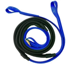 Reins Rubber Grip Pvc Loop End 16mm Horsesense Black & Blue Grip