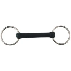Ring Snaffle Flexible Rubber Mullen Stainless Steel