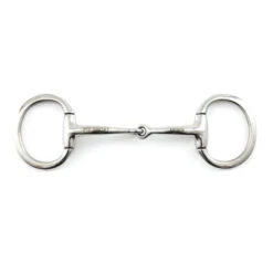 Premier Equine Jointed Flat Ring Eggbutt Snaffle