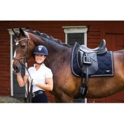 PSOS Dressage Saddle Pad Deep Sapphire - "Go For It" -Sabandar Store psos dressage saddle pad deep sapphire go for it vivarchie equestrian 3
